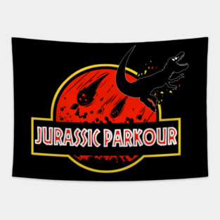 Jurassic Parkour Tapestry