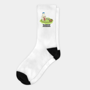 Ranch Dressing Cute Sauce Food Pun Socks