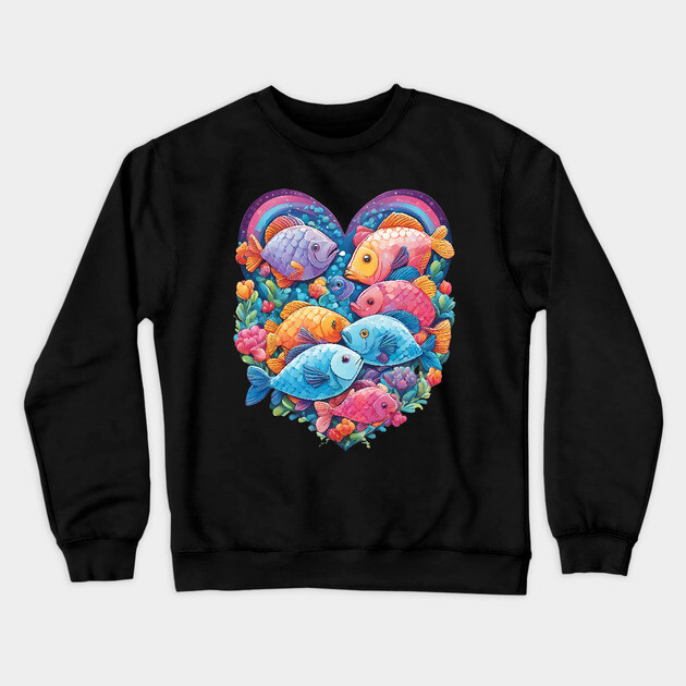 Fish Lover Crewneck Sweatshirt by animegirlnft