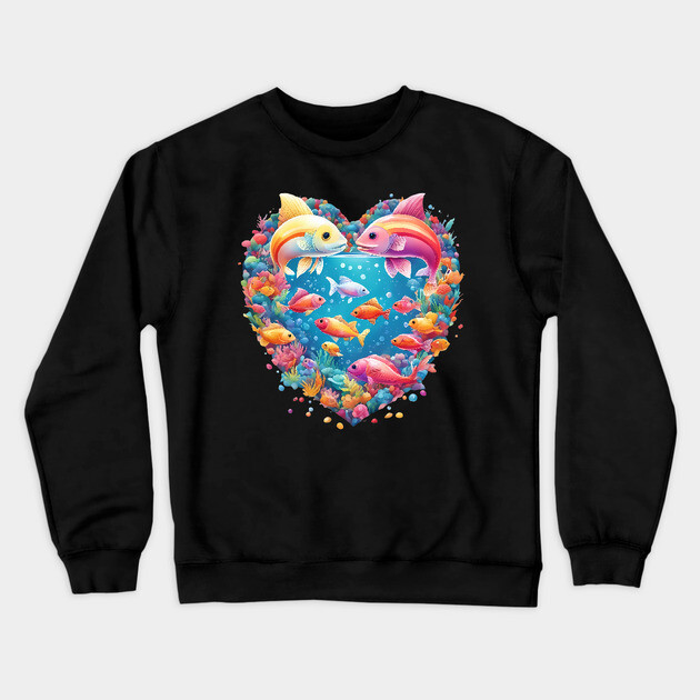 Fishing Lover Crewneck Sweatshirt by animegirlnft
