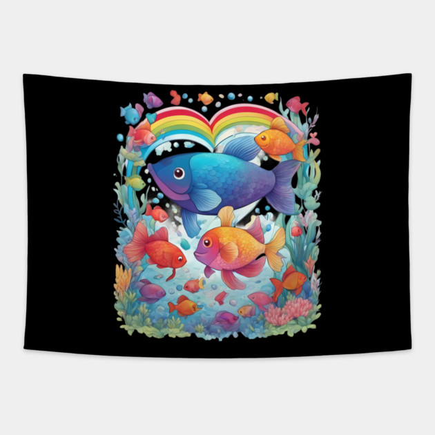 Aquarium Fish Tapestry by animegirlnft