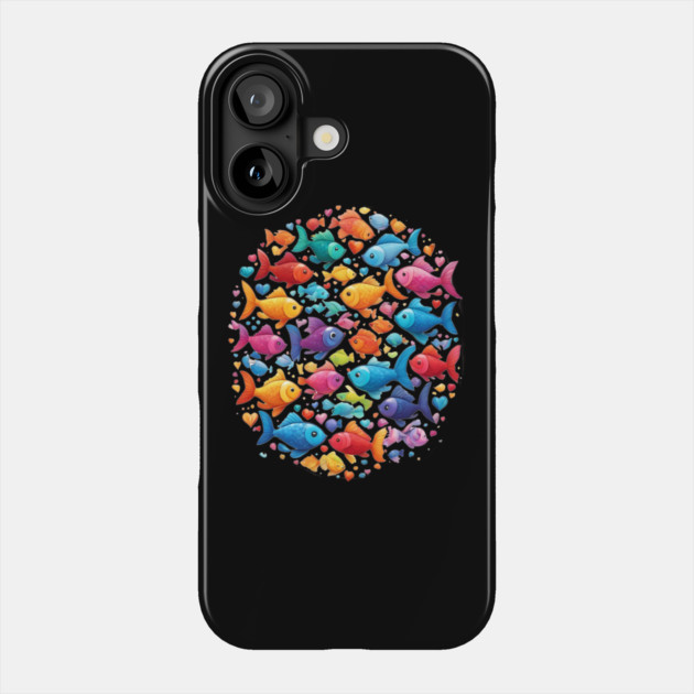 School of Fish Phone Case by animegirlnft