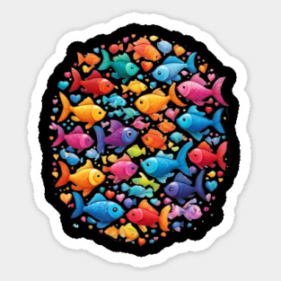 School of Fish Sticker