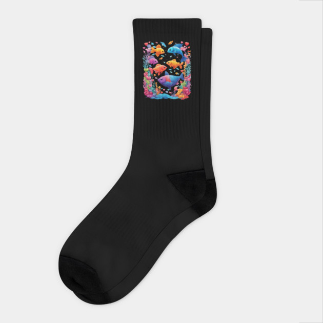Fish Art Socks by animegirlnft