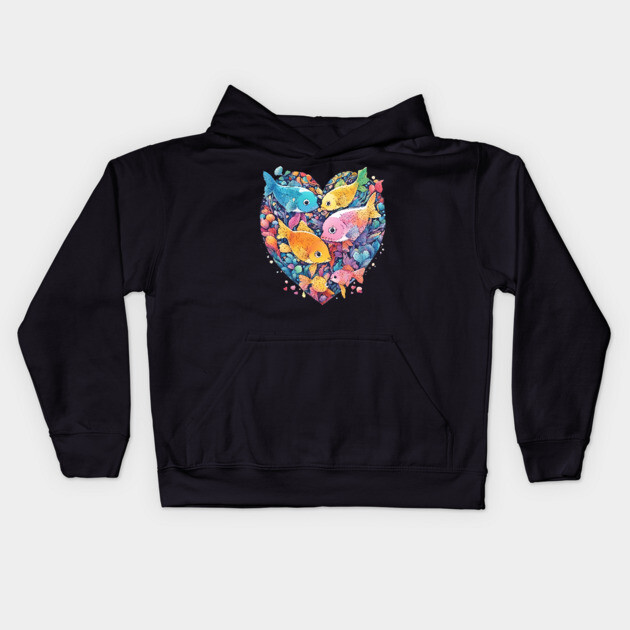 Cute Fish Kids Hoodie by animegirlnft