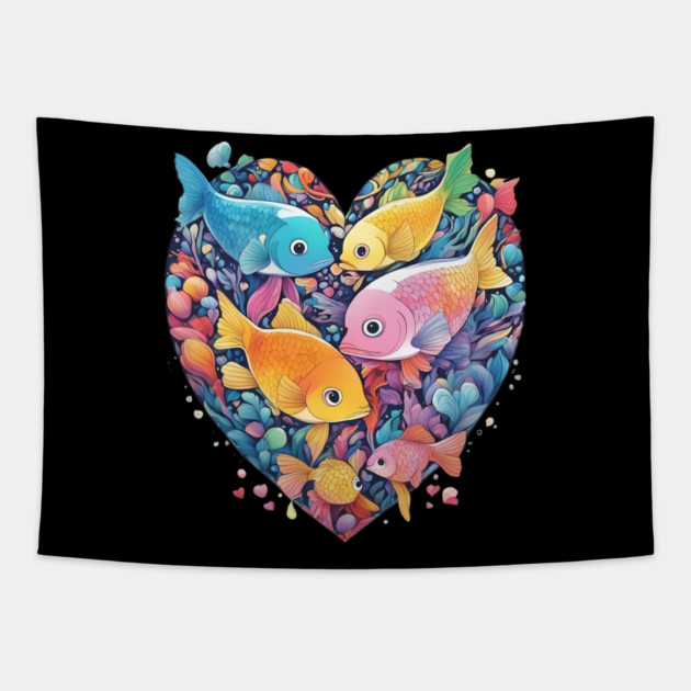 Cute Fish Tapestry by animegirlnft