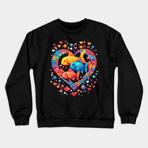 Rainbow Fish Crewneck Sweatshirt by animegirlnft