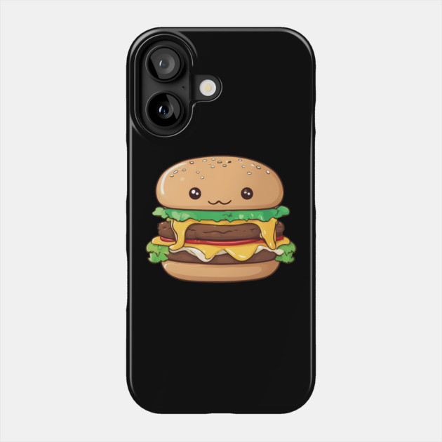 Kawaii Burger Phone Case by animegirlnft
