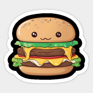 Kawaii Burger Sticker
