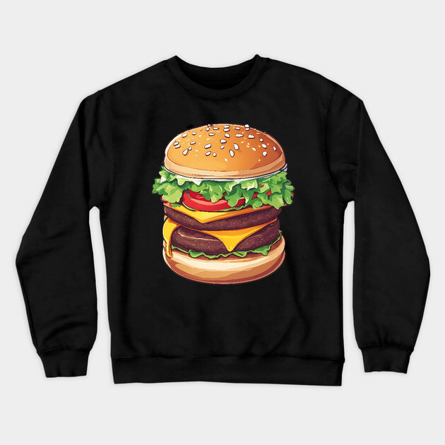 Burger Lover Crewneck Sweatshirt by animegirlnft