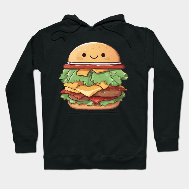 Burger Cartoon Hoodie by animegirlnft