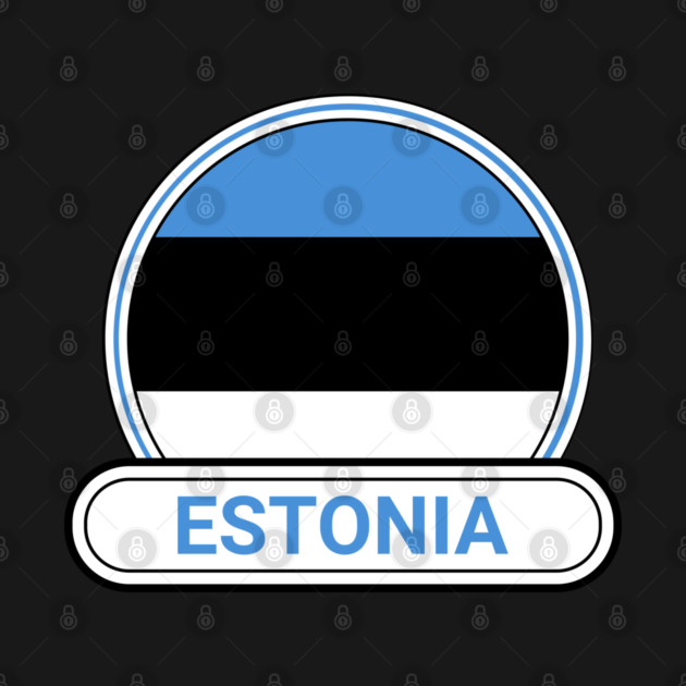 Estonia Country Badge - Estonia Flag by Yesteeyear