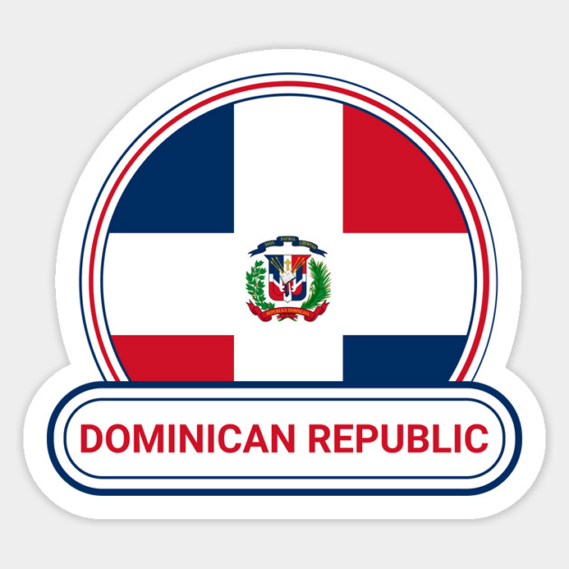 Dominican Republic Country Badge - Dominican Republic Flag Magnet by Yesteeyear