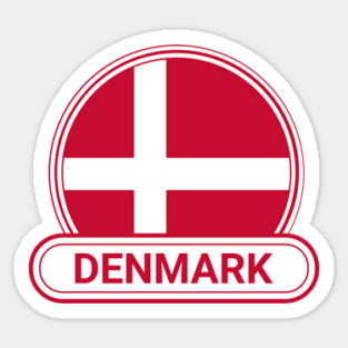 Denmark Country Badge - Denmark Flag Magnet