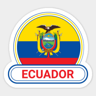 Ecuador Country Badge - Ecuador Flag Magnet