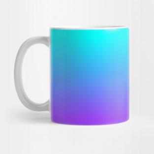 Purple Neon and Aqua Blue Ombre Shade Color Fade Mug