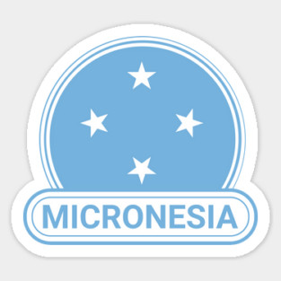 Micronesia Country Badge - Micronesia Flag Magnet