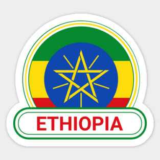 Ethiopia Country Badge - Ethiopia Flag Magnet
