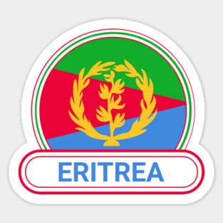 Eritrea Country Badge - Eritrea Flag Magnet