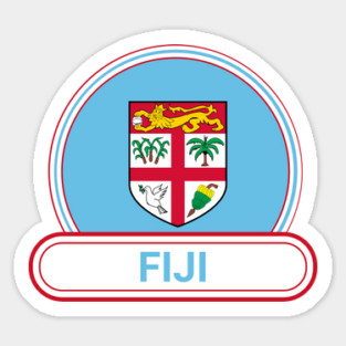 Fiji Country Badge - Fiji Flag Magnet