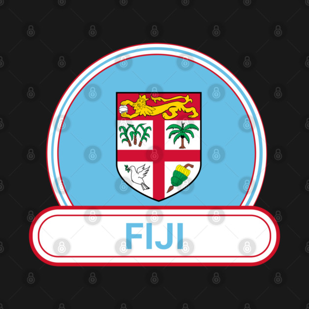 Fiji Country Badge - Fiji Flag by Yesteeyear