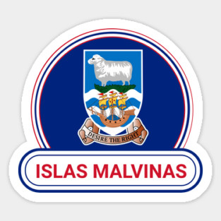 Islas Malvinas Country Badge - Islas Malvinas Flag Magnet