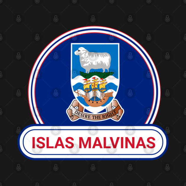 Islas Malvinas Country Badge - Islas Malvinas Flag by Yesteeyear