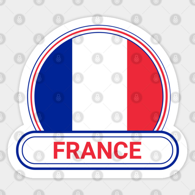 France Country Badge - France Flag Sticker by Yesteeyear