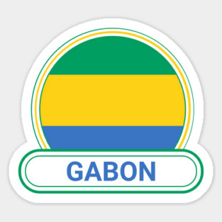 Gabon Country Badge - Gabon Flag Magnet