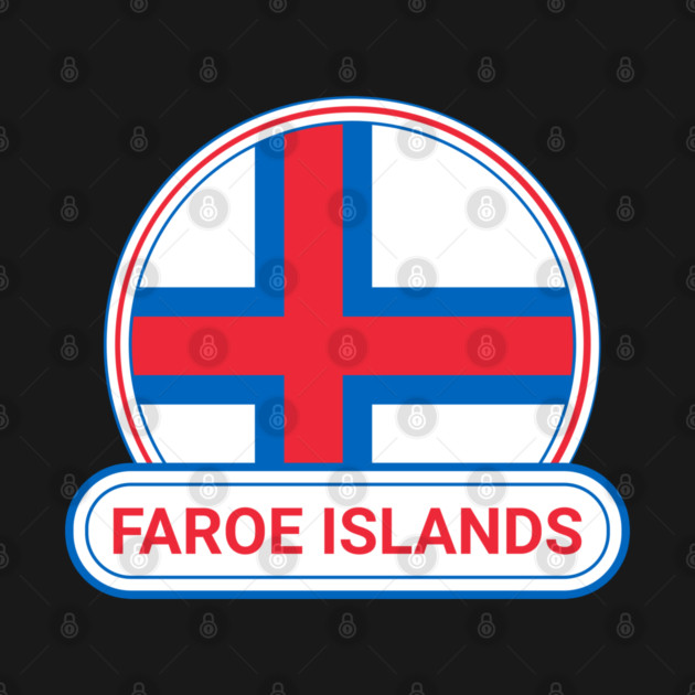 Faroe Islands Country Badge - Faroe Islands Flag by Yesteeyear