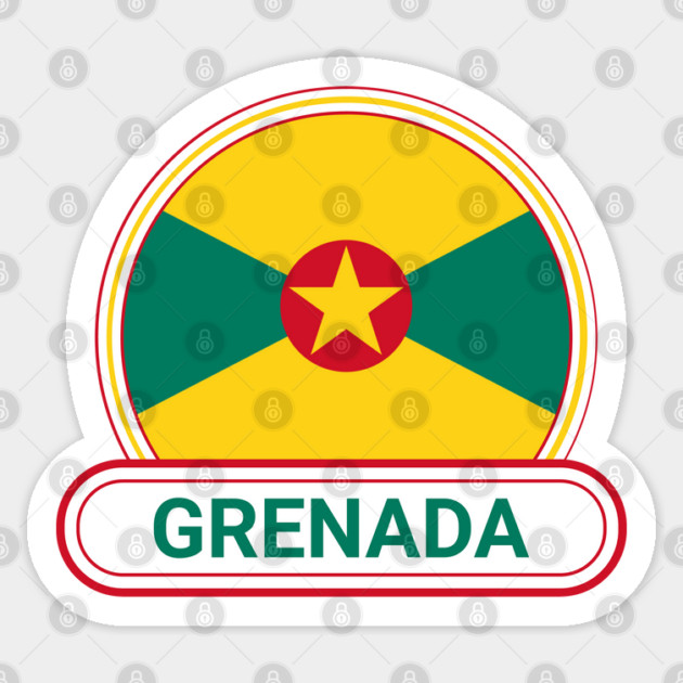 Grenada Country Badge - Grenada Flag Sticker by Yesteeyear