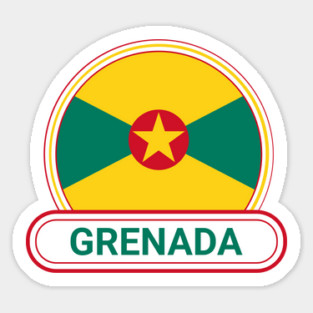 Grenada Country Badge - Grenada Flag Magnet