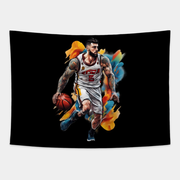 Basketball Player Tapestry by animegirlnft
