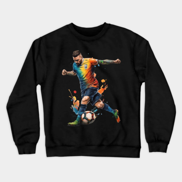 Football Soccer Player Crewneck Sweatshirt by animegirlnft
