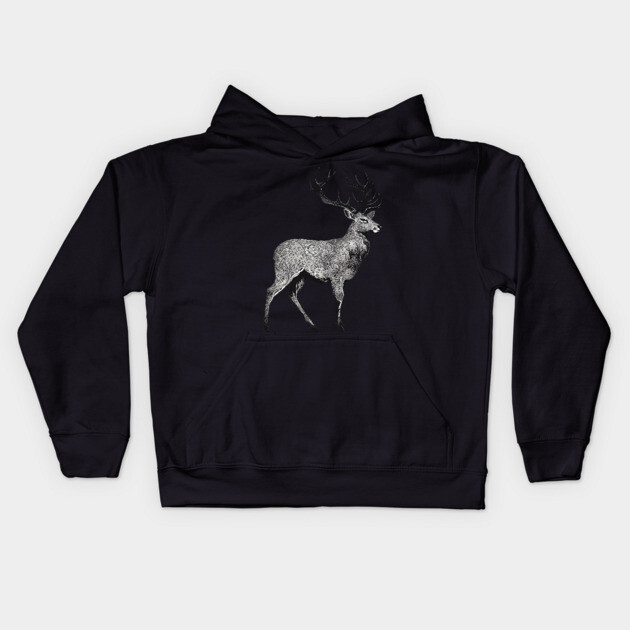Deer Tattoo Kids Hoodie by animegirlnft