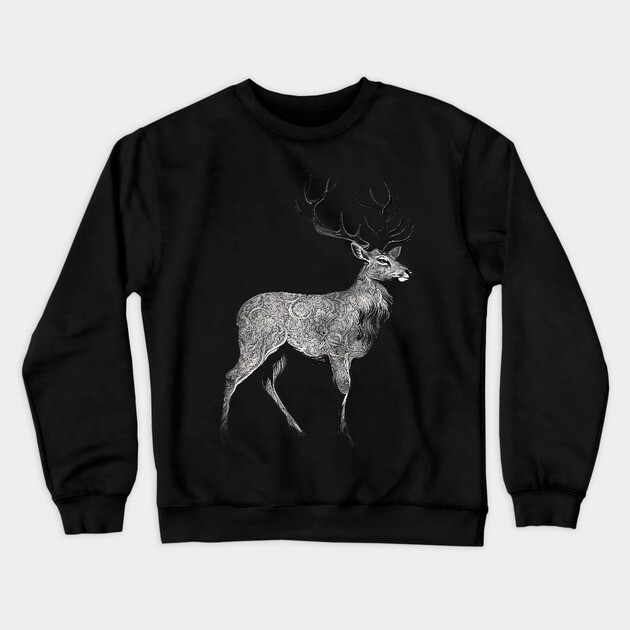 Deer Tattoo Crewneck Sweatshirt by animegirlnft