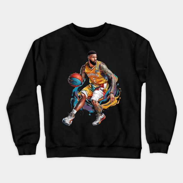 Basketball Dribble Crewneck Sweatshirt by animegirlnft