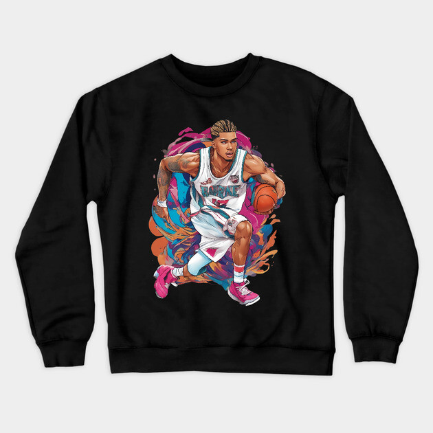 Basketball Graffiti Crewneck Sweatshirt by animegirlnft