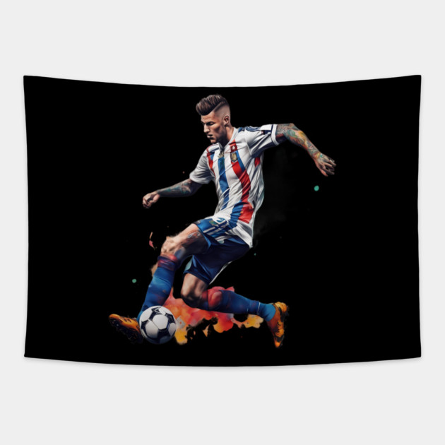 Soccer Football Match Tapestry by animegirlnft