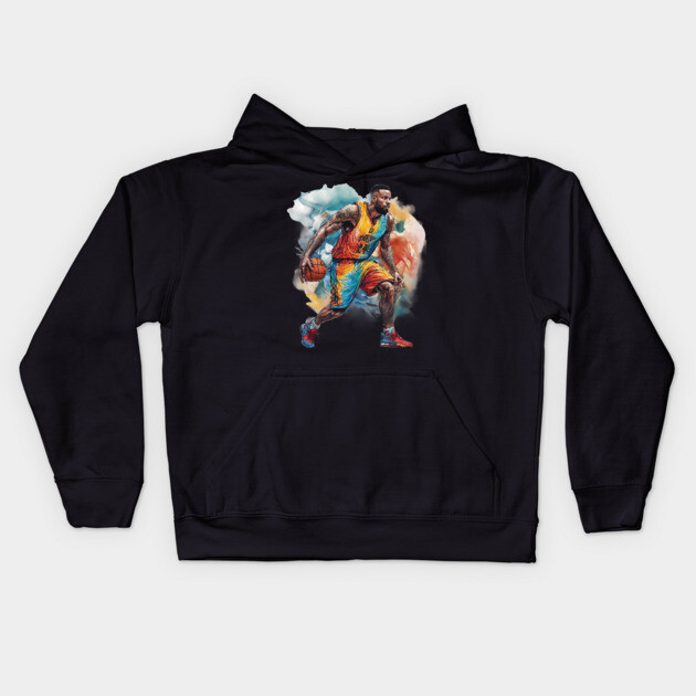 Basketball Art Kids Hoodie by animegirlnft