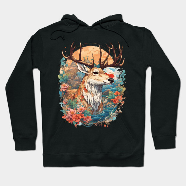 Deer Design Hoodie by animegirlnft