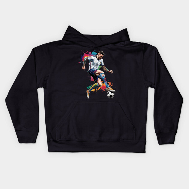 Soccer Football Fan Kids Hoodie by animegirlnft