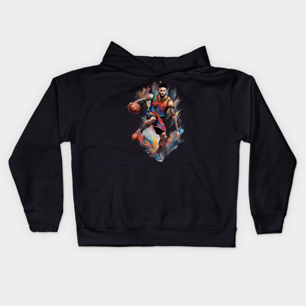 Basketball Addict Kids Hoodie by animegirlnft
