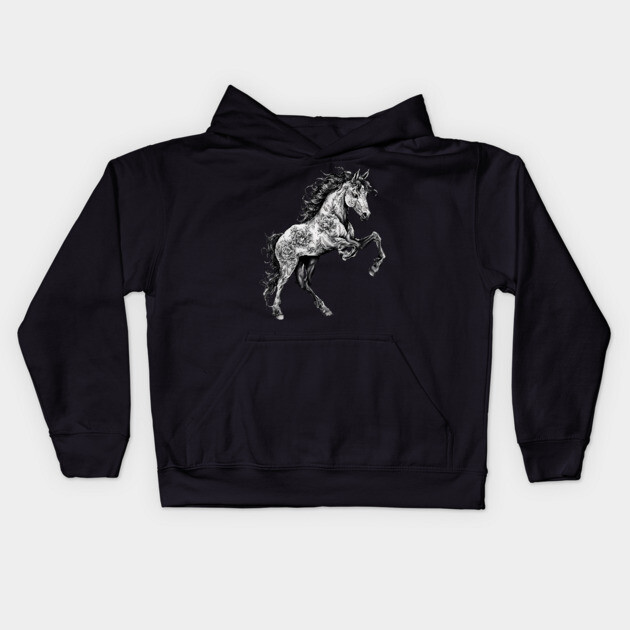 Horse Tattoo Kids Hoodie by animegirlnft