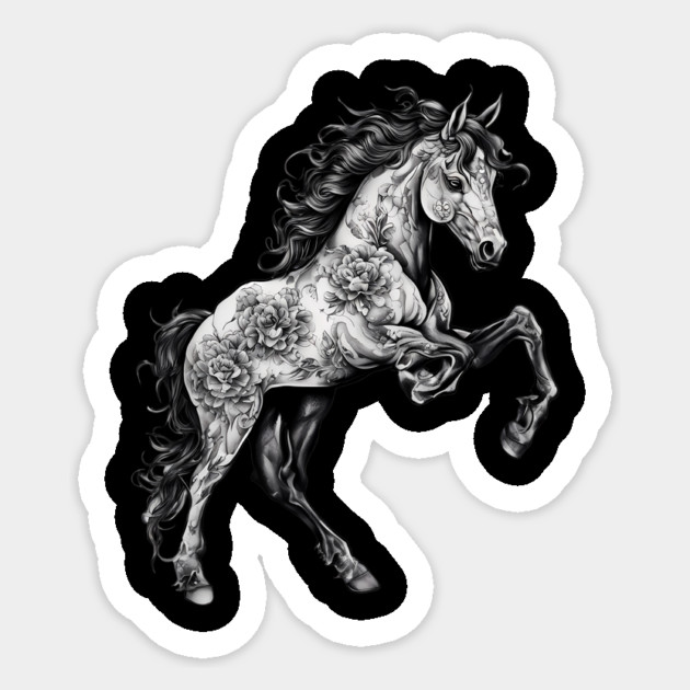 Horse Tattoo Sticker by animegirlnft
