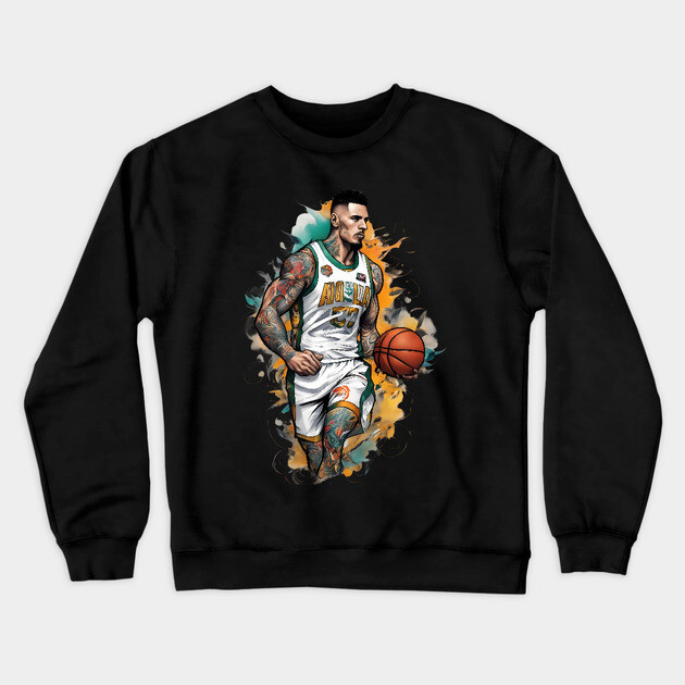 Basketball Tattoo Crewneck Sweatshirt by animegirlnft