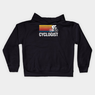 Retro Vintage Cycologist Mountain Road Bike Cycling Funny Racing Cyclist Kids Hoodie