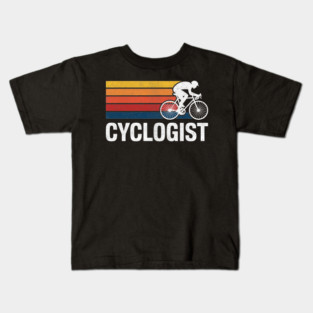 Retro Vintage Cycologist Mountain Road Bike Cycling Funny Racing Cyclist Kids T-Shirt