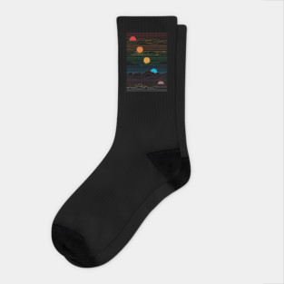 Sun and Moon Mountains Socks