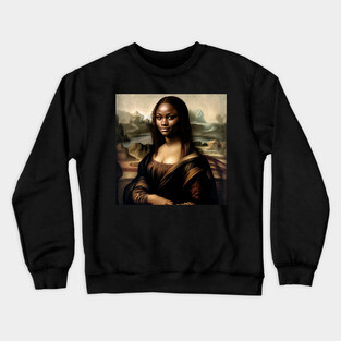 Mona Lisa Reimagined: Celebrating Black History Month Crewneck Sweatshirt